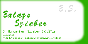 balazs szieber business card